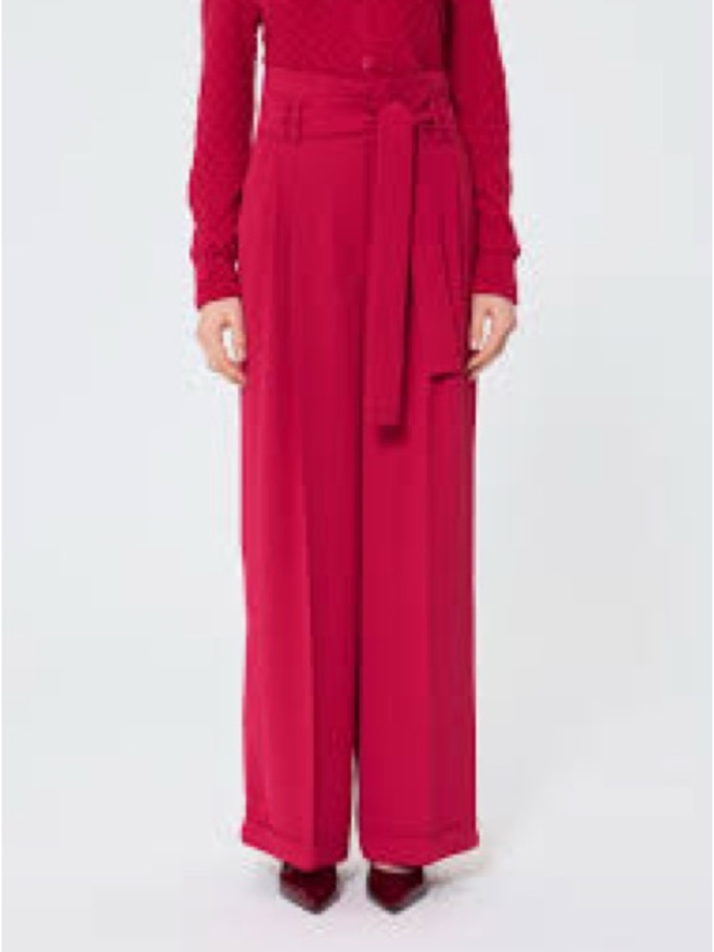 SIZE 0 - TARA JARMON red wide leg pants